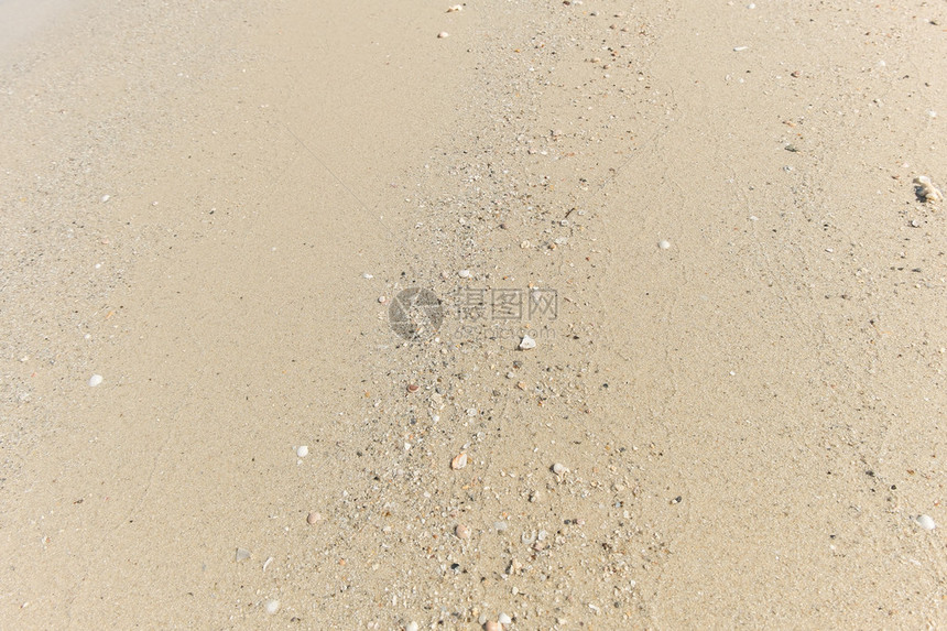 沙滩纹的特写图片