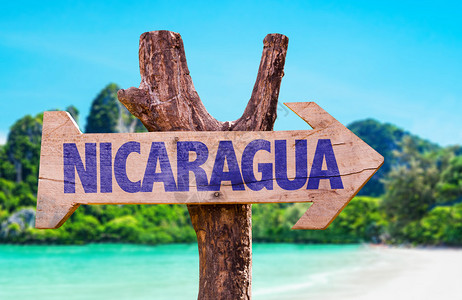 尼加拉瓜有海滩背图片