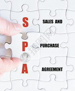 将销售和采购协议中的商业缩写SPA形象视为销售和购买协议SEP图片