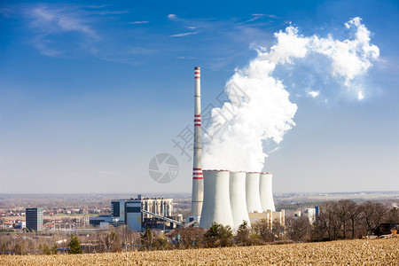 火力发电厂捷克背景图片