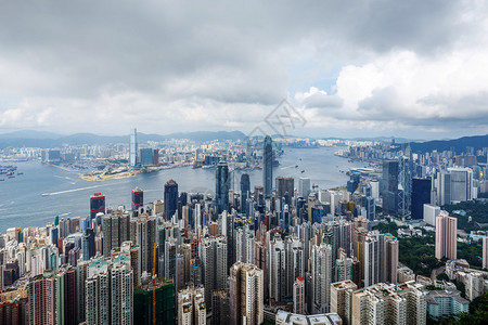 香港天空线和城市风图片