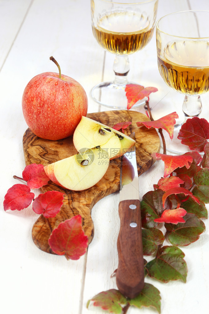 秋季水果片苹果汁图片