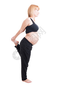 孕妇伸展双腿图片