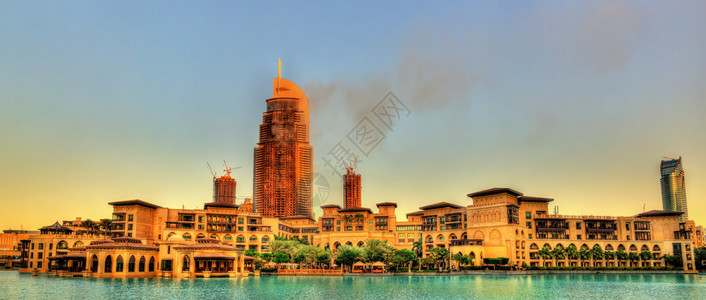 阿联酋迪拜老城岛上的建筑图片