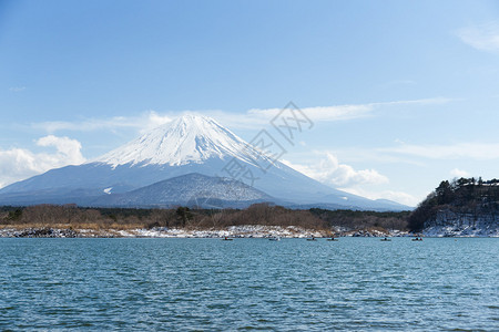 日本富士山精进湖图片