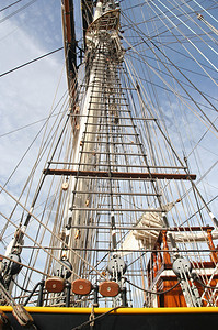 一艘大型帆船背景图片