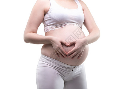 怀孕的年轻孕妇和怀着图片