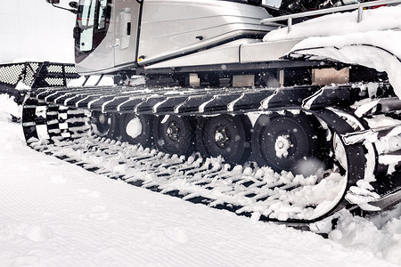 在冬天暴风雪的猫细节毛虫和轮子细节背景图片