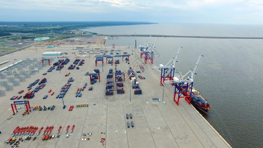 布朗卡港一个货港位于俄罗斯圣彼得背景图片