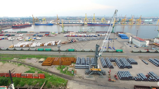 大港口圣彼得堡俄罗斯一个货运港口背景图片