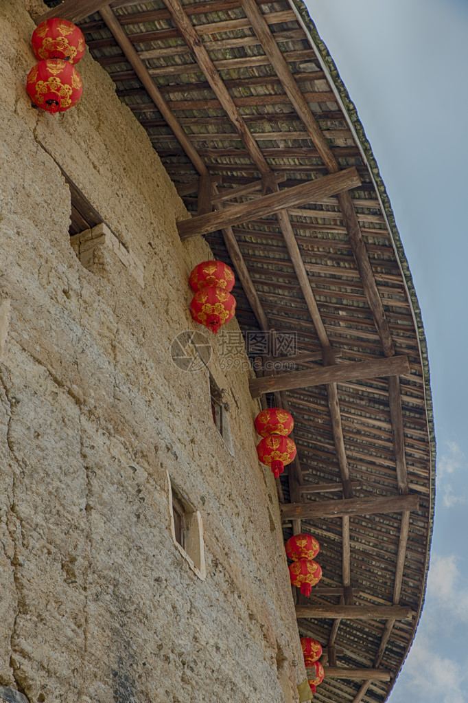 Fujian省传统哈卡塔土建房屋图片