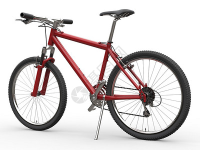 红色山地自行车图片