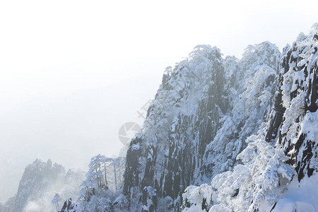 黄山雪景图片