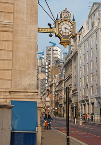 英国伦敦市中心的时钟表脸背景图片