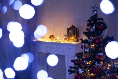 壁炉圣诞树灯圣诞装饰品1图片