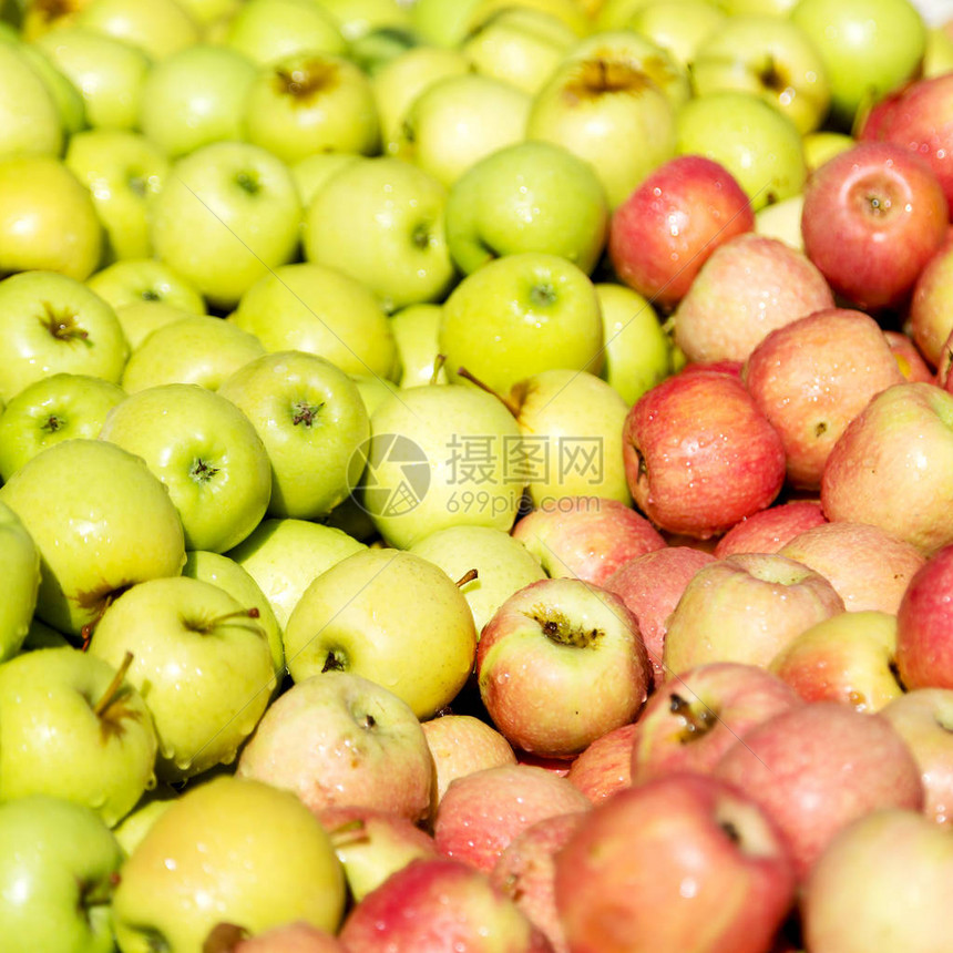在南非洲销售红苹果和黄苹果图片