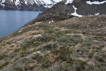 智利山脉和泻湖景观图片