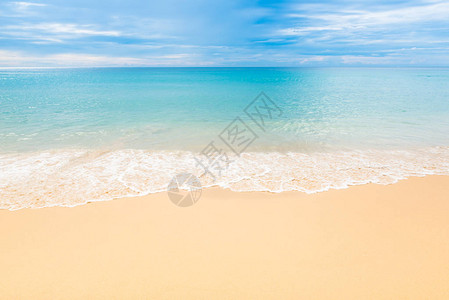 泰国普吉热带海滩的沙图片