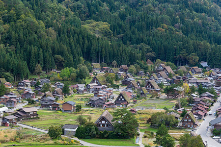 日本白川乡古村落图片