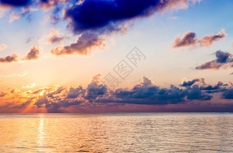 马尔代夫群岛的日落图片