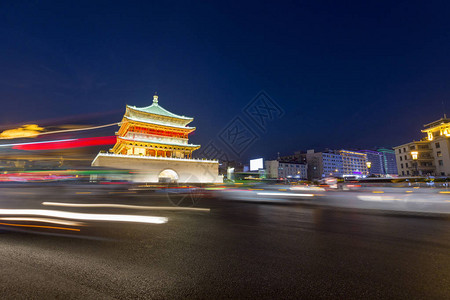 西安城市夜景图片