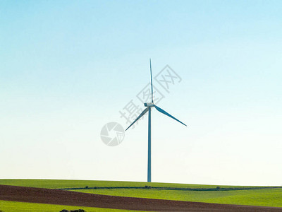 西班牙农村风力发电风能图片