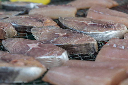 盐鱼干鱼是泰国市场图片