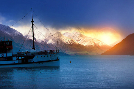 南岛新西兰最受欢迎的旅游目的地瓦卡蒂普湖的美图片