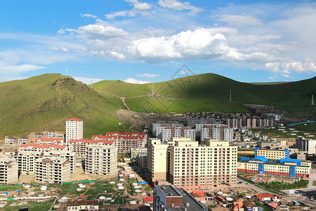 蒙古乌兰巴托全城景背景图片