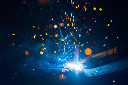艺术焊接火花光线工业背景图片