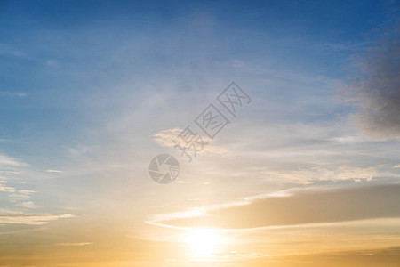 夕阳下的夏日天空图片