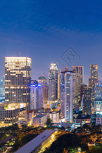泰国曼谷商业区现代办公大楼的城市景观图片