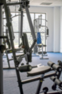 抽象模糊健身房背景运动背景带运动器材的室内健身图片