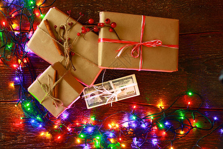 圣诞礼物或现物盒图片