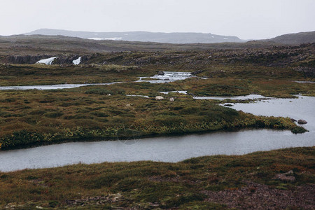 冰岛美丽的地貌景观河流图片