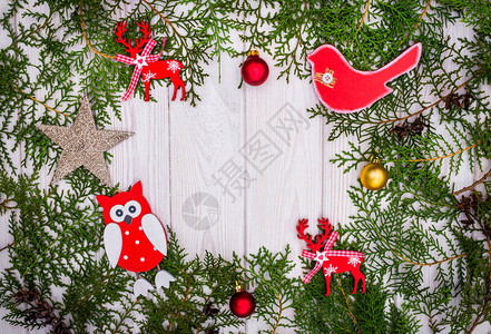如诗画的圣诞风景节日圣诞贺卡的装饰背景在木板条背景图片