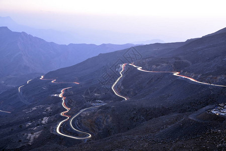 Jais山JebelJaisRasAlKhaimah的汽车轨迹图片