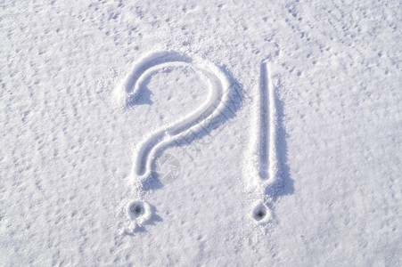 白雪上的问号和感叹号问题感叹画在图片