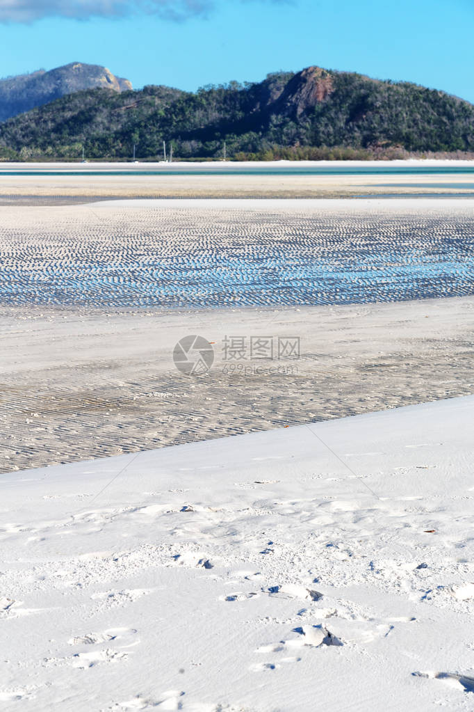 在澳洲的惠特孙岛海滩像天堂概念和放松图片