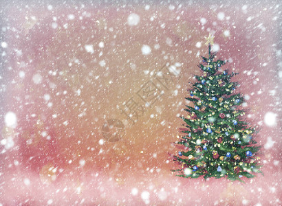 冬天雪背景圣诞节背景上的模糊雪花圣诞快乐油图片