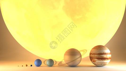 月亮大小渐变太阳系行星直径大小星等比例本图像的元素由美国航天局提背景