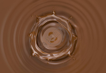 液态巧克力王冠喷洒图片