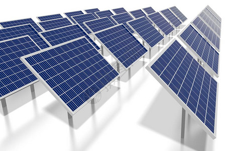 太阳能电池板概念背景图片