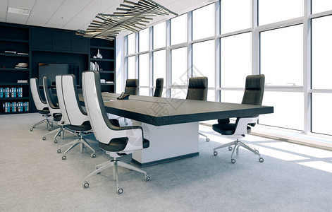 3d现代会议室内空间图片