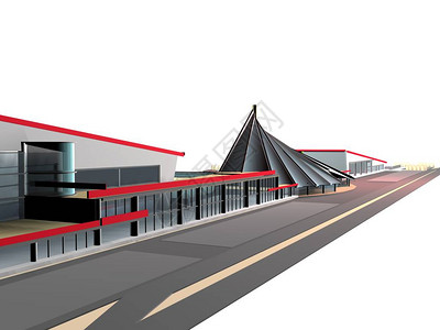 建筑工程3d模型可视化建筑背景图片