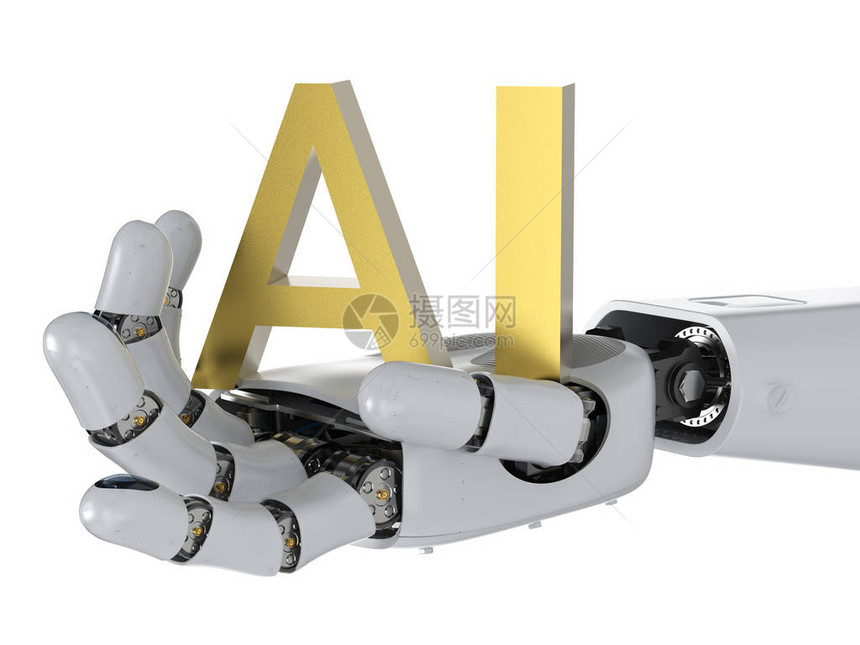 AI技术概念3D以Ai文字制图片