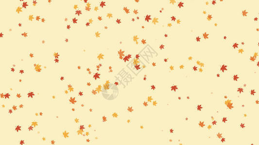 扁平噪点风枫叶的秋天背景扁平风格米色调背景