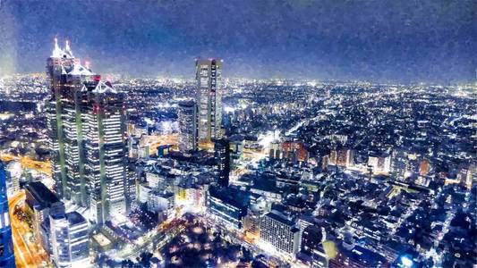 夜色中的东京都图片