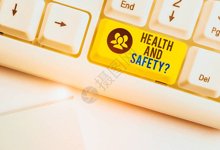 手写文本健康和安全问题防止事故或伤害的概念照图片