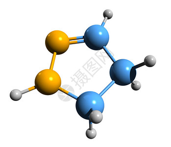 哈佛H6白底隔离的丙基H6N2热循环C3H6N2分子化学背景